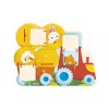 Janod Pizarra de madera de doble cara tractor granja