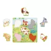 Janod Pure Puzzle sensorial de madera animales de granja 7 piezas