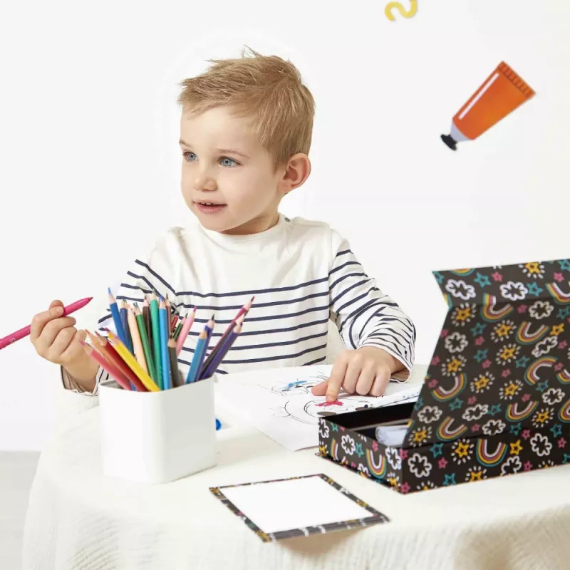 Janod Maletín de pintura set de arte 42 piezas para niños a partir de 3 años