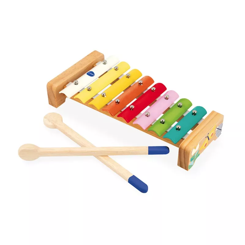 Janod Gioia Set de juguetes musicales - 5 instrumentos, madera, colores pastel, a partir de 18 meses