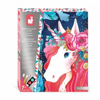 Janod Kit de pintura 3D y perlas Unicornios