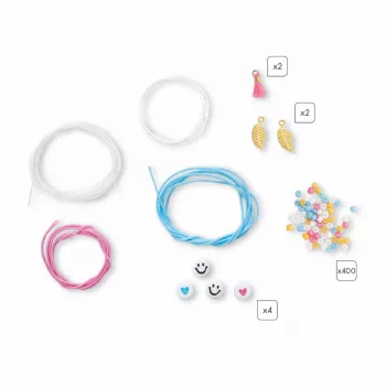 Janod Set de creación de bisutería DIY cuentas de flores 6+