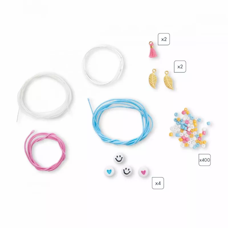 Janod Set de creación de bisutería DIY cuentas de flores 6+