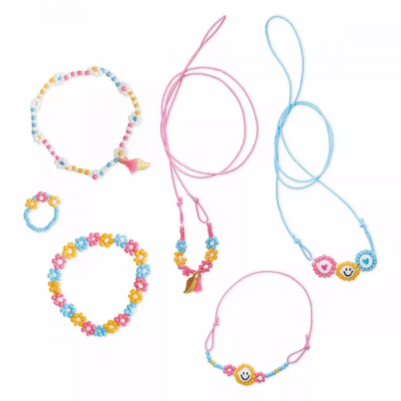 Janod Set de creación de bisutería DIY cuentas de flores 6+