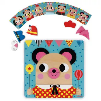 Janod Puzzle magnético de madera Animales J08035