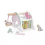Janod Set de juego Casa de unicornio de madera con 5 accesorios, a partir de 18 meses