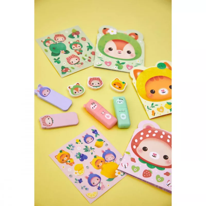 Janod Set de papelería 12 piezas Fruit Sweeties 6+