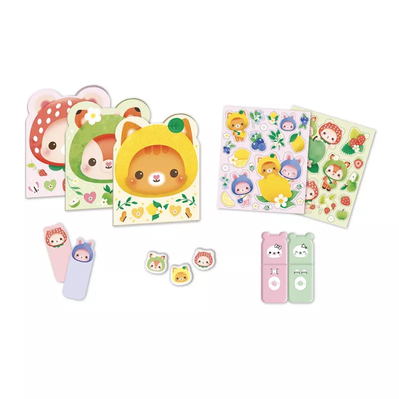 Janod Set de papelería 12 piezas Fruit Sweeties 6+