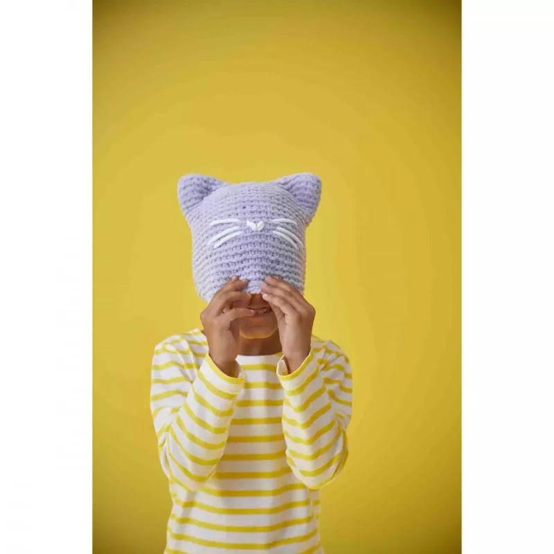 Janod Set creativo de punto - Gorro de gatito para niños a partir de 8 años