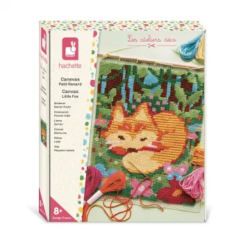 Janod Set creativo de pegatinas Lienzo Zorro 8+