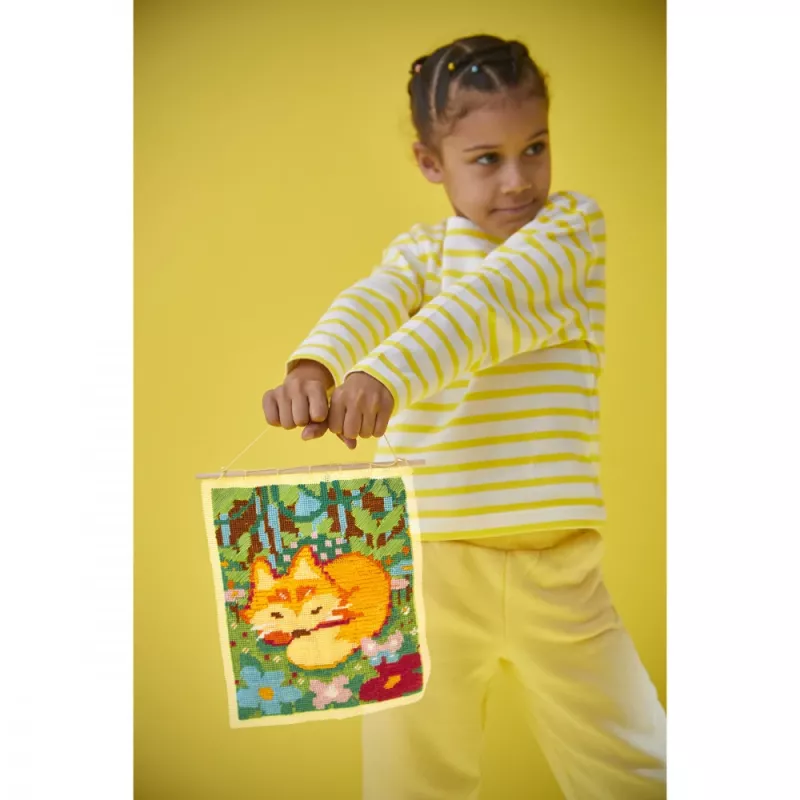 Janod Set creativo de pegatinas Lienzo Zorro 8+