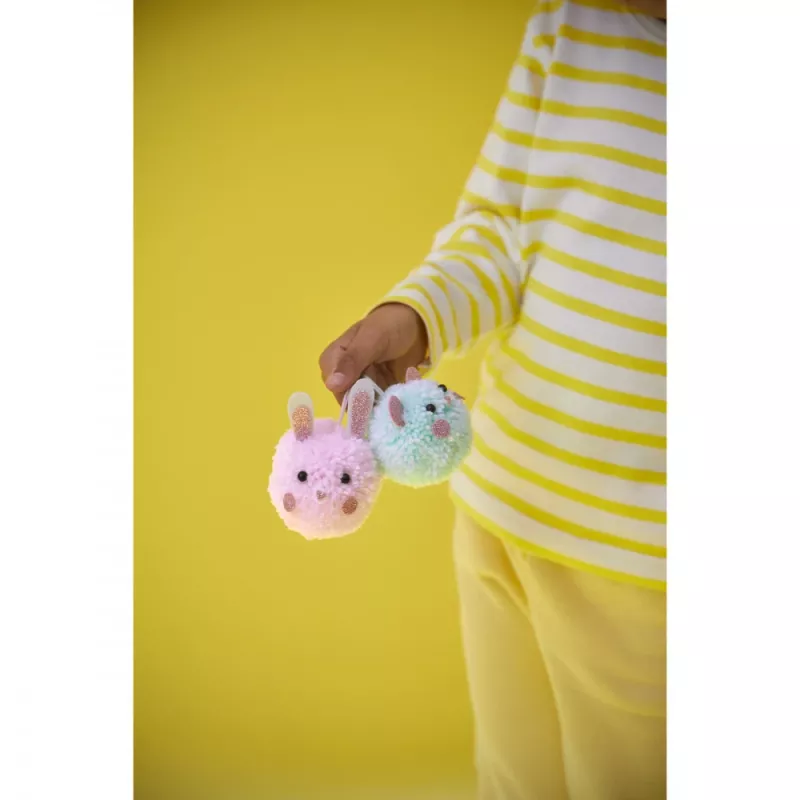 Janod Set de manualidades Pompones - 2 animalitos - a partir de 7 años