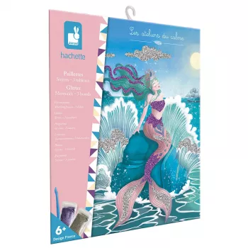 Janod Kit creativo de arte con purpurina Sirenas 6+