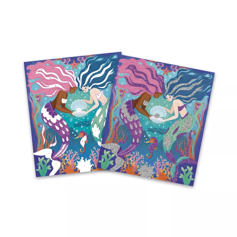 Janod Kit creativo de arte con purpurina Sirenas 6+
