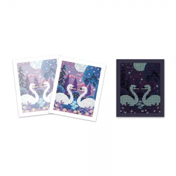 Janod Kit de diamond painting Escena nocturna a la luz de la luna luminiscente 8+