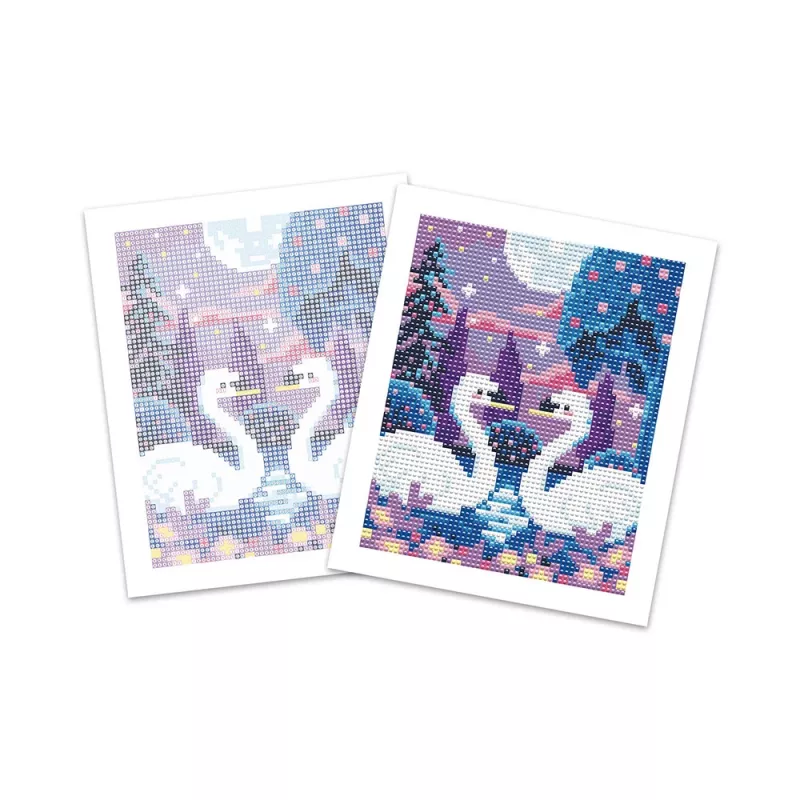 Janod Kit de diamond painting Escena nocturna a la luz de la luna luminiscente 8+