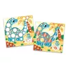 Janod My Arts & Crafts Kit creativo de arte con pegatinas 3+ con pegatinas redondas metálicas
