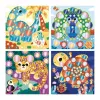 Janod My Arts & Crafts Kit creativo de arte con pegatinas 3+ con pegatinas redondas metálicas