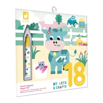 Janod Libro de pintura con agua Granja para pintar una y otra vez My Arts & Crafts 18m+