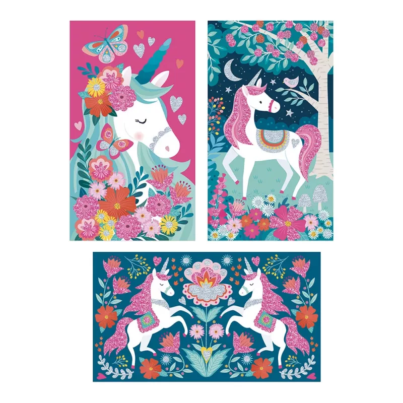 Janod Kit creativo Unicornios con purpurina 6+