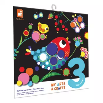 Janod My Arts & Crafts Set creativo de pegatinas redondas multicolor