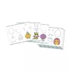 Janod Set de dibujo paso a paso con rotuladores con purpurina - 20 tarjetas de dibujo y 20 tarjetas para colorear para niños a partir de 6 años