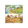 Janod My Arts & Crafts Set de pegatinas reutilizables Dinosaur para niños pequeños 2+