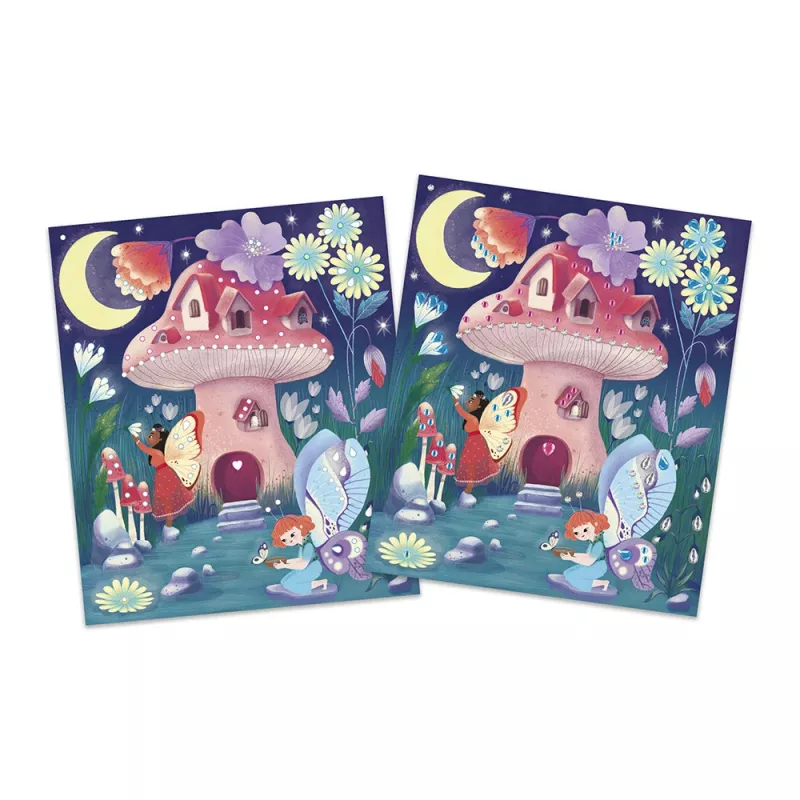 Janod Magic Fairies Kit de arte con strass 5+