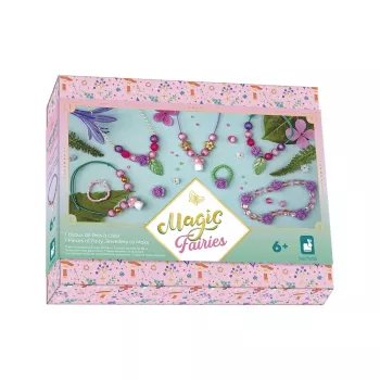 Janod Magic Fairies Set de creación de bisutería con caja de madera, más de 400 cuentas, 6+ años