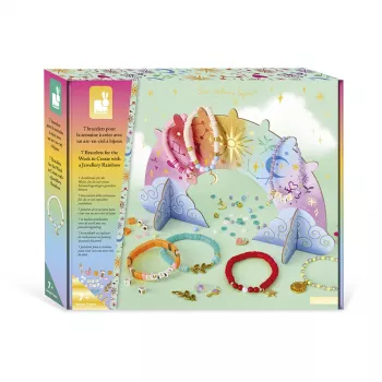 Janod Set DIY de creación de pulseras con soporte - pulsera para cada día de la semana 7+