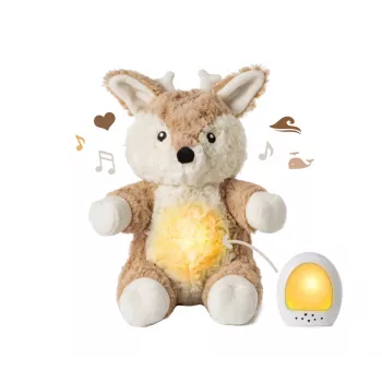 Cloud B Love Light Buddies Finley Fawn Peluche relajante con luz nocturna y máquina de sonido