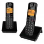 Alcatel S280 DUO Teléfono inalámbrico DECT con contestador automático - 2 auriculares, negro
