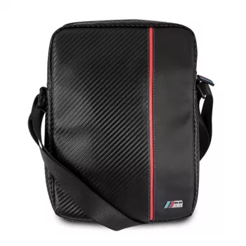 BMW Funda para tablet 8 pulgadas Carbon Red Stripe negra