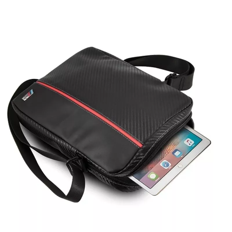 BMW Funda para tablet 8 pulgadas Carbon Red Stripe negra