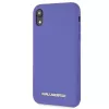 Karl Lagerfeld KLHCI61SLVOG Funda rígida de silicona para Apple iPhone Xr - violeta