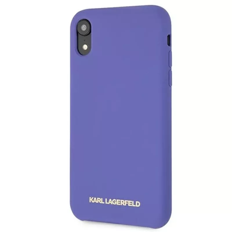 Karl Lagerfeld KLHCI61SLVOG Funda rígida de silicona para Apple iPhone Xr - violeta