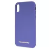 Karl Lagerfeld KLHCI61SLVOG Funda rígida de silicona para Apple iPhone Xr - violeta