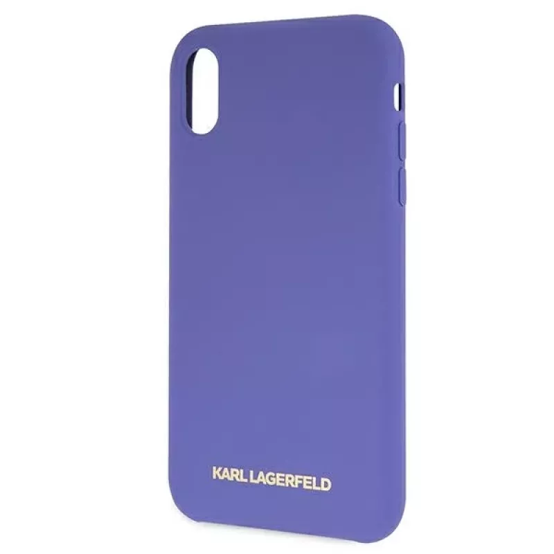Karl Lagerfeld KLHCI61SLVOG Funda rígida de silicona para Apple iPhone Xr - violeta