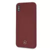 Mercedes-Benz MEHCI65SILRE Funda rígida de silicona para Apple iPhone Xs Max, roja