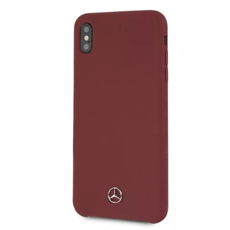 Mercedes-Benz MEHCI65SILRE Funda rígida de silicona para Apple iPhone Xs Max, roja