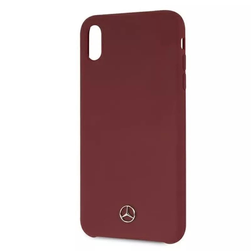 Mercedes-Benz MEHCI65SILRE Funda rígida de silicona para Apple iPhone Xs Max, roja