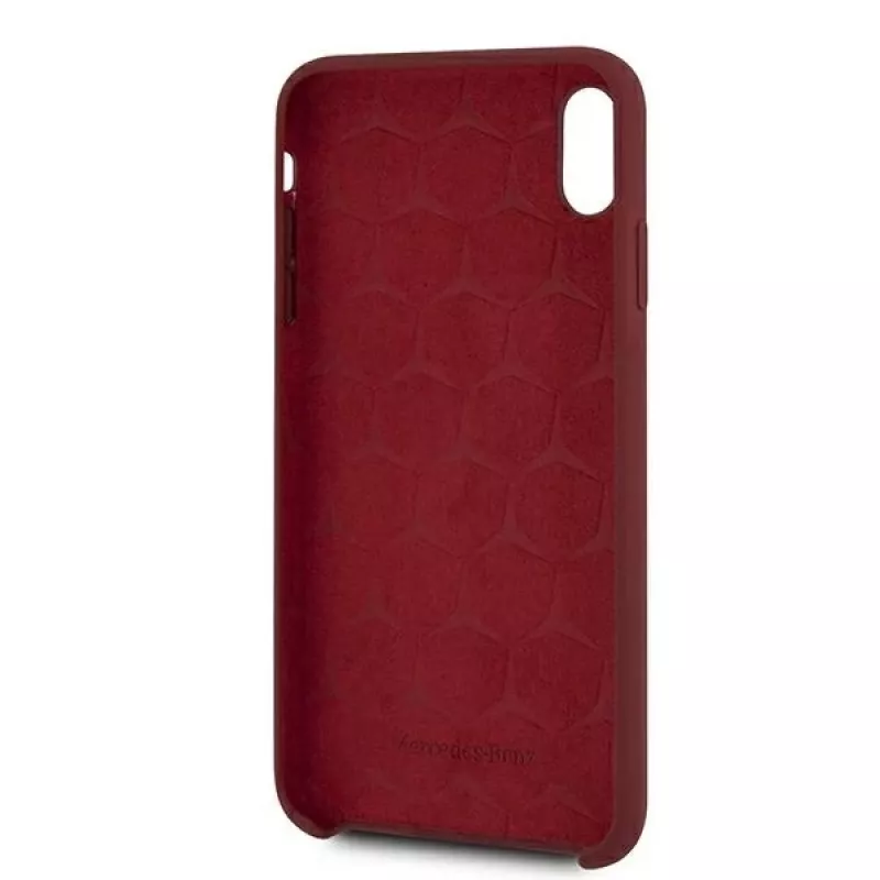 Mercedes-Benz MEHCI65SILRE Funda rígida de silicona para Apple iPhone Xs Max, roja