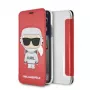 Karl Lagerfeld KLFLBKPXKSCORE Funda tipo libro para iPhone X/XS Red Karl Space Cosmonaut