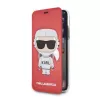 Karl Lagerfeld KLFLBKPXKSCORE Funda tipo libro para iPhone X/XS Red Karl Space Cosmonaut