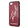 Karl Lagerfeld KLHCI8DLKSRE Funda rígida Signature Glitter para iPhone 7/8/SE 2020/SE 2022, roja