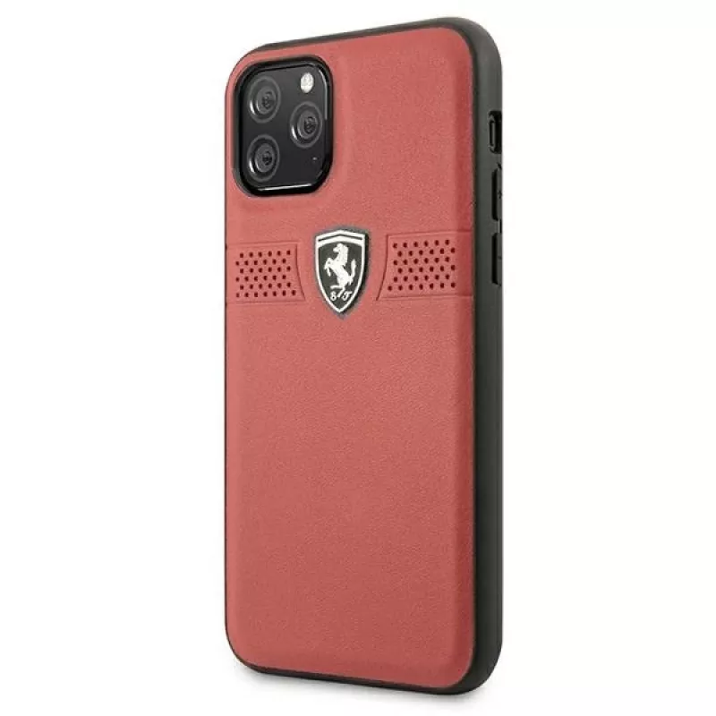 Ferrari Off Track Funda rígida de piel para Apple iPhone 11 Pro - roja