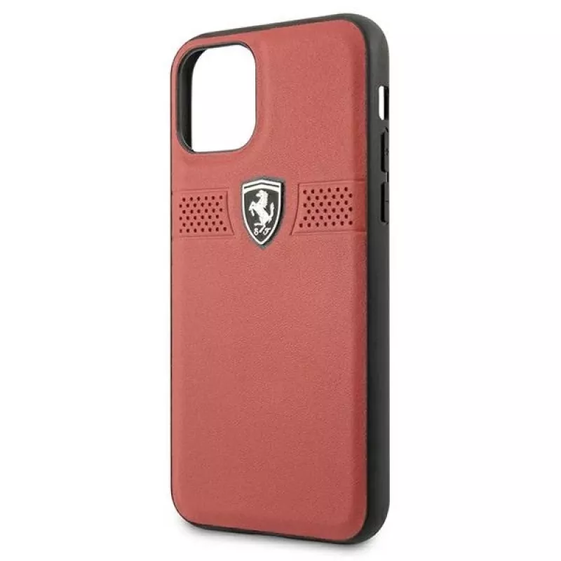 Ferrari Off Track Funda rígida de piel para Apple iPhone 11 Pro - roja