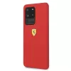 Ferrari Funda rígida FESSIHCS69RE Funda trasera de silicona para Samsung Galaxy S20 Ultra - roja