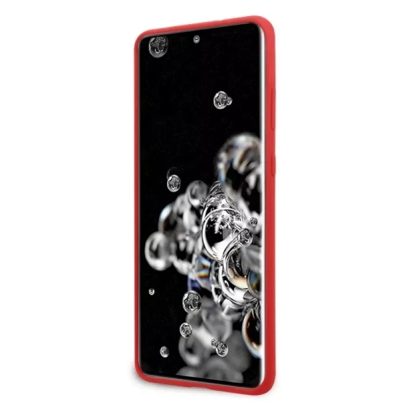 Ferrari Funda rígida FESSIHCS69RE Funda trasera de silicona para Samsung Galaxy S20 Ultra - roja