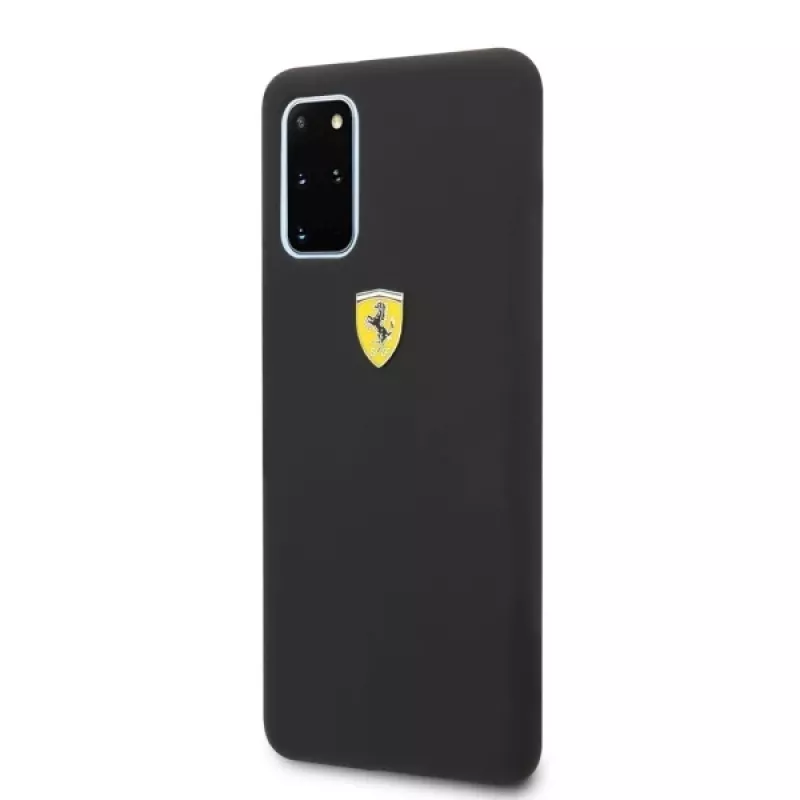 Ferrari Funda rígida FESSIHCS67BK Funda trasera de silicona para Samsung Galaxy S20+ (G985) - negra